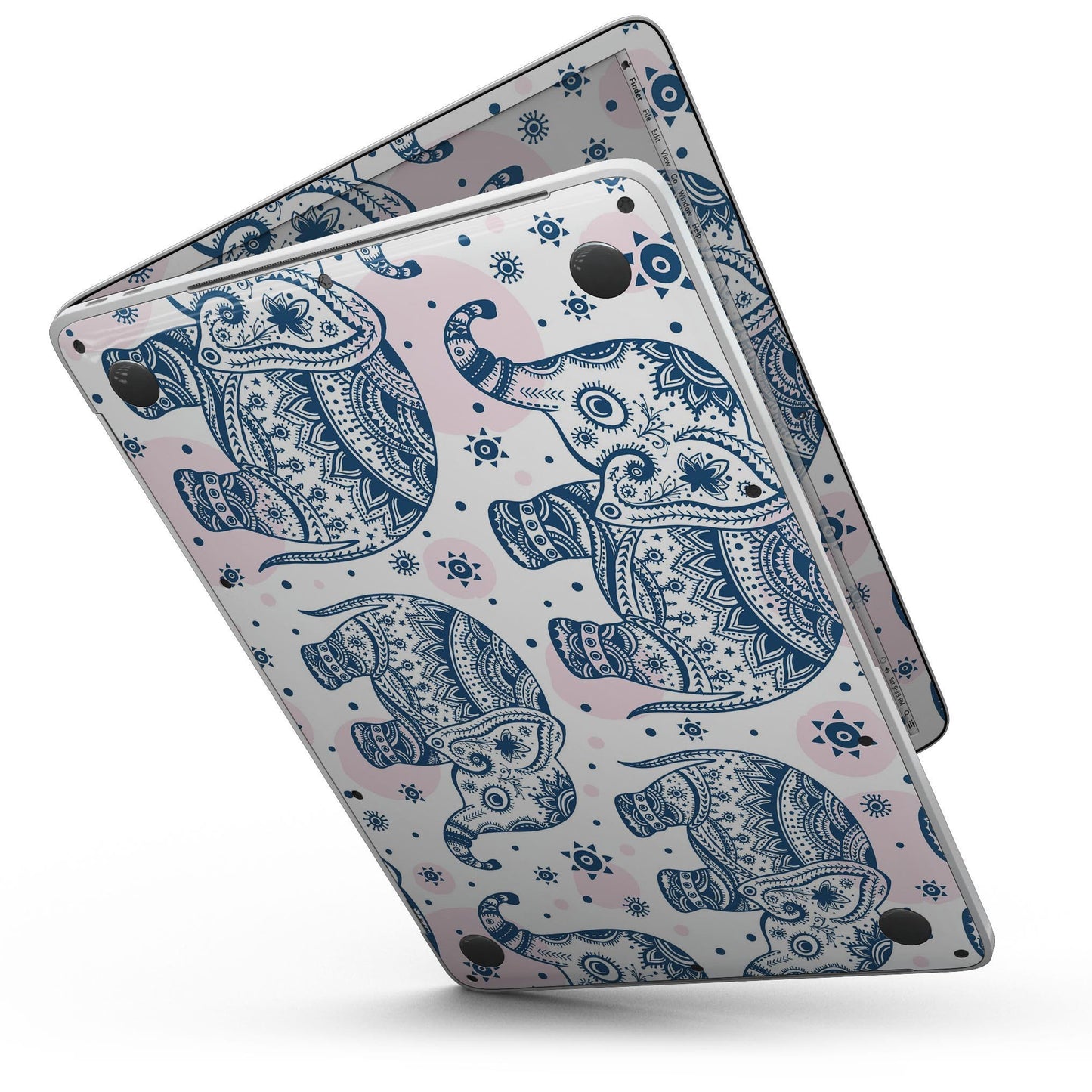 Ethnic Navy Seamless Aztec Elephant - MacBook Pro with Touch Bar Skin