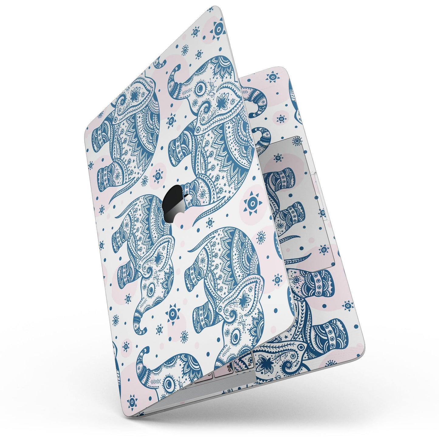 Ethnic Navy Seamless Aztec Elephant - MacBook Pro with Touch Bar Skin