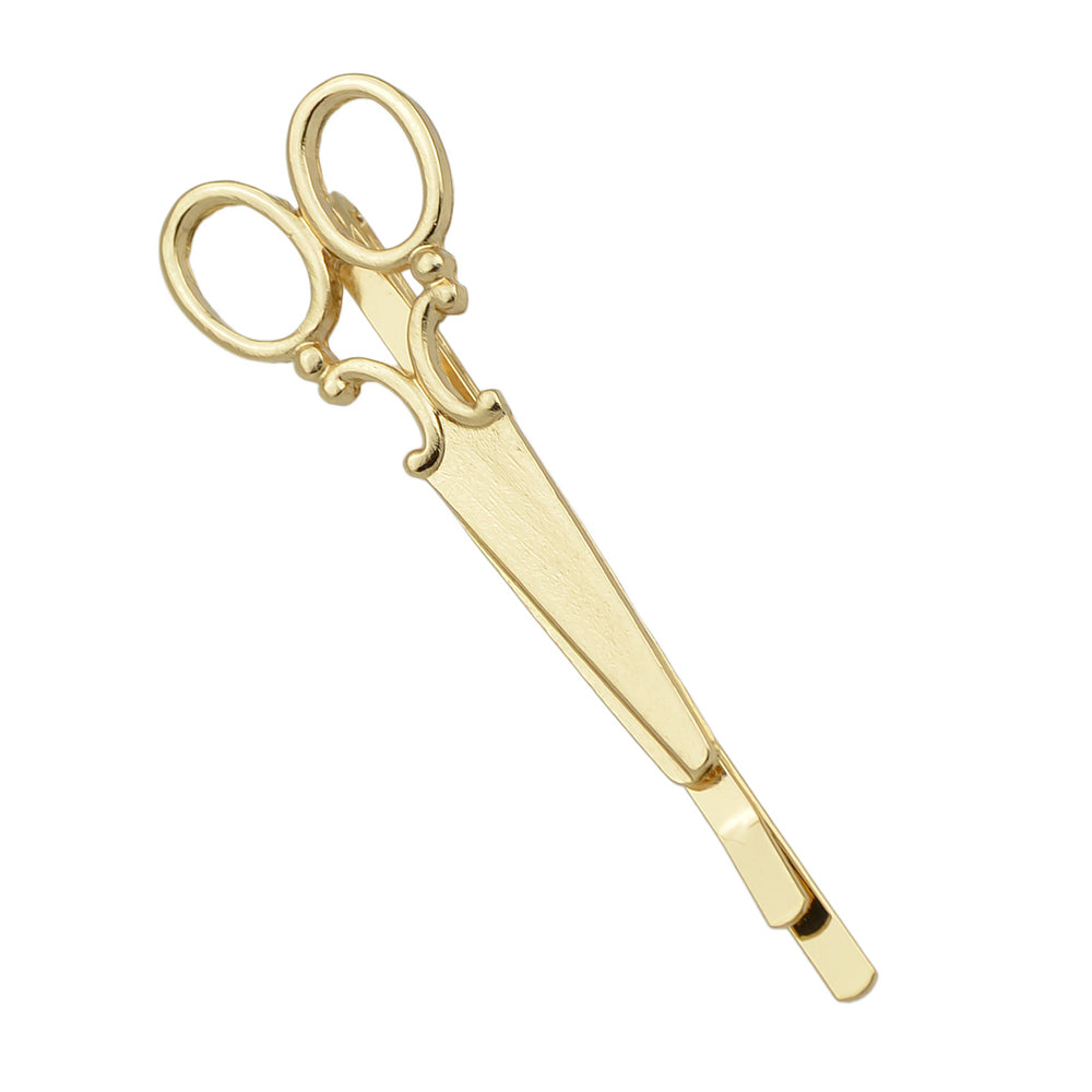 1pc Punk Gold Silver Scissors Hair Clips Barrette Women Fashion Hair