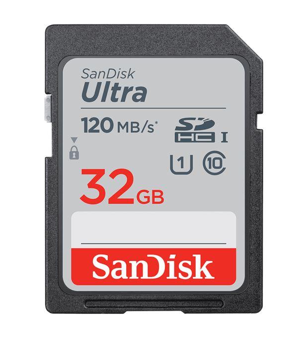 SANDISK 32GB Ultra SDHC SDXC UHS-I Memory Card 120MB/s Full HD Class