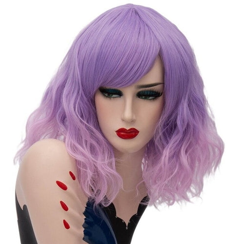 Fashion Sexy Harajuku Lolita Short Wavy Purple