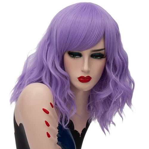 Fashion Sexy Harajuku Lolita Short Wavy Purple