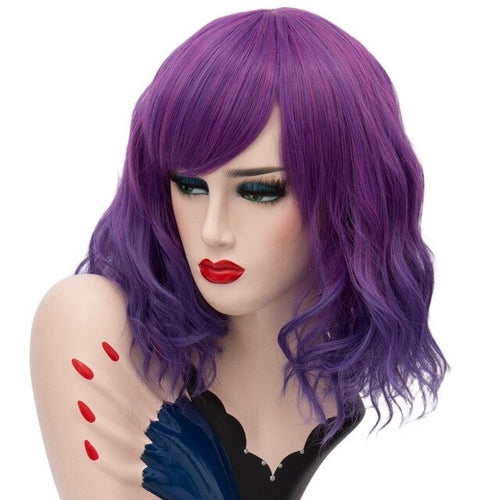 Fashion Sexy Harajuku Lolita Short Wavy Purple