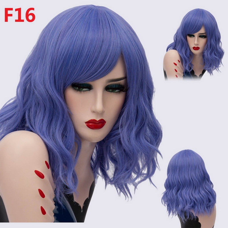 Fashion Sexy Harajuku Lolita Short Wavy Purple