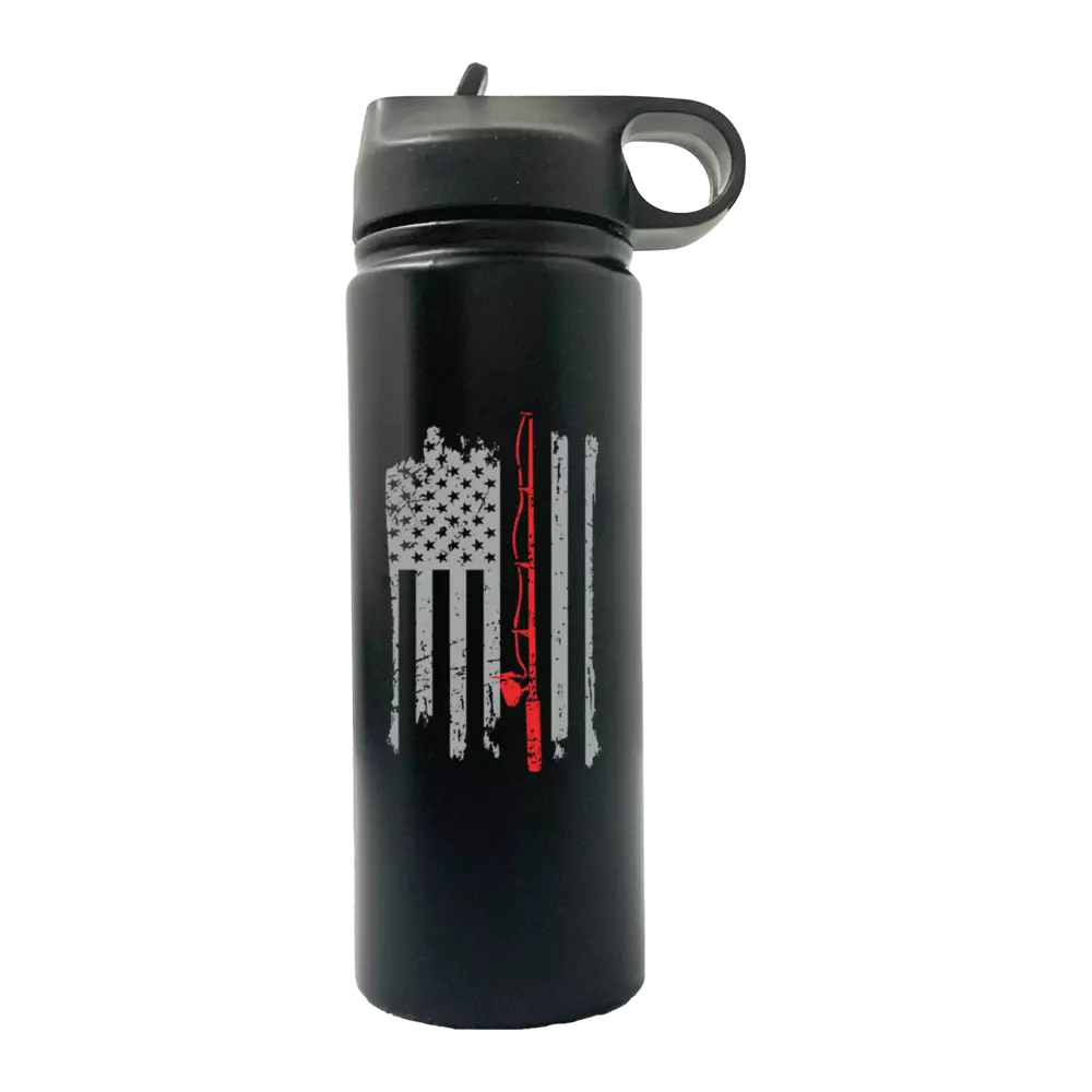 Fishing Rod American Flag 20oz Sport Bottle