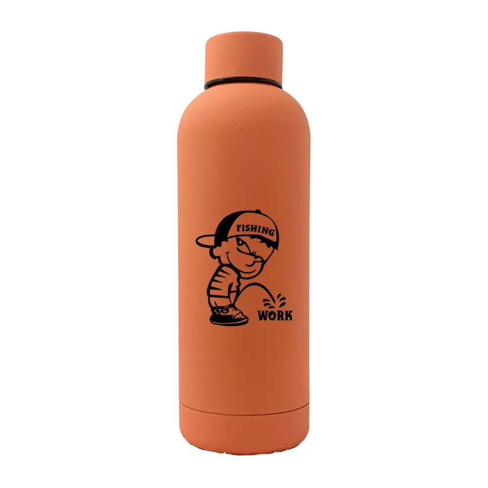 Fishing And Work 17oz Stainless Rubberized Water Bottle