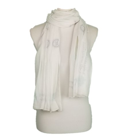 OMSutra Gayatri Mantra Prayer Shawl Handprinted  – Sacred OM Symbol –