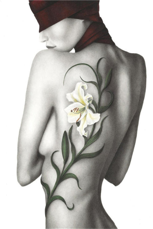 Home Decor Black White Sexy Lady Figure