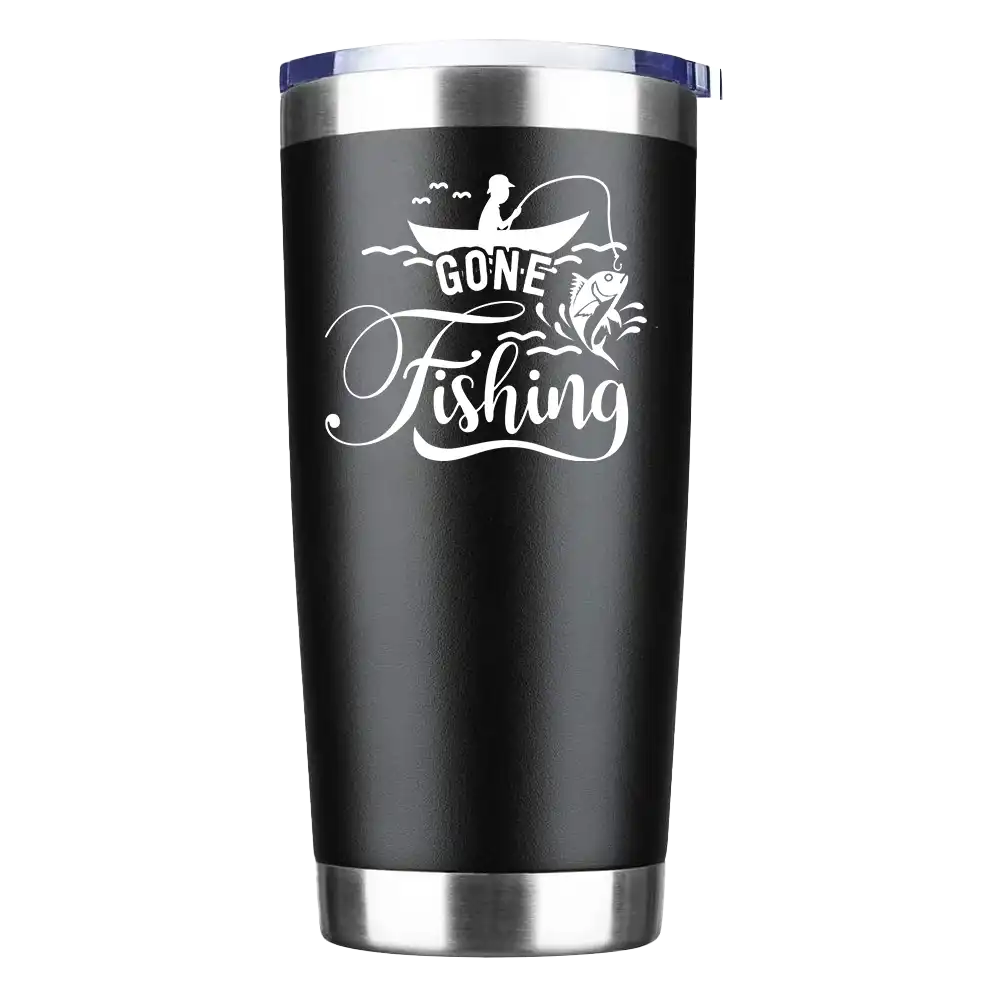 Gone Fishing 20oz Insulated Vacuum Sealed Tumbler