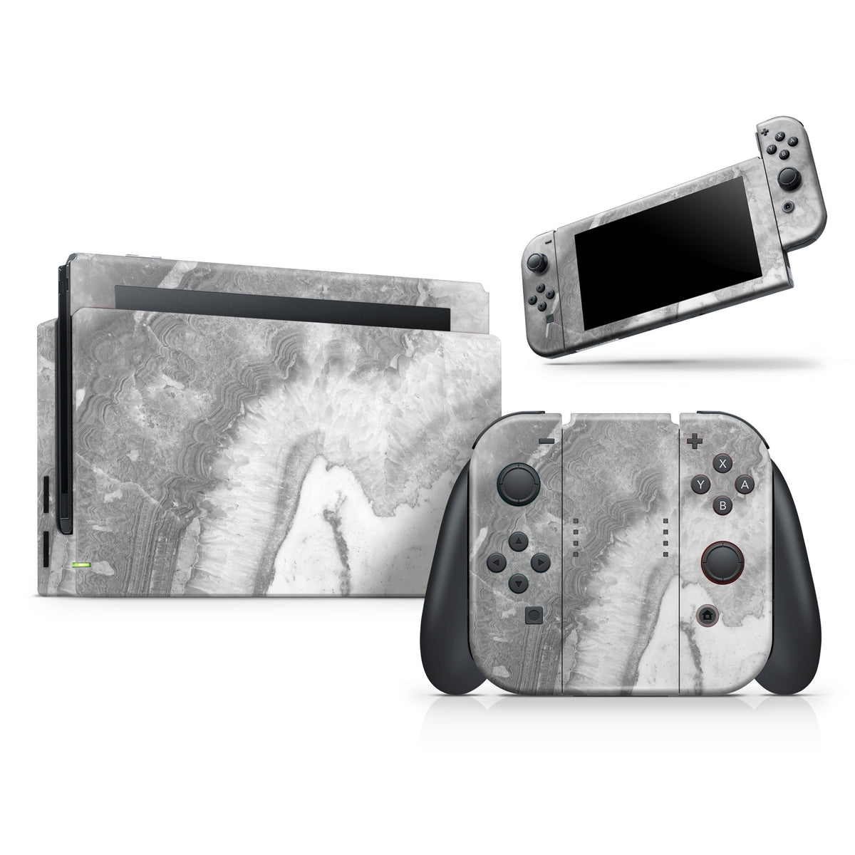 Gray Slate Marble V26 - Vinyl Skin Wrap for Nintendo Switch 2, OLED,