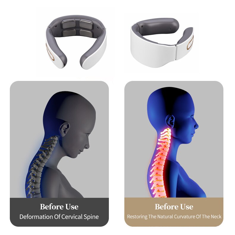 Smart Electric Neck Massager Wireless Shoulder Body Massager 6 Modes