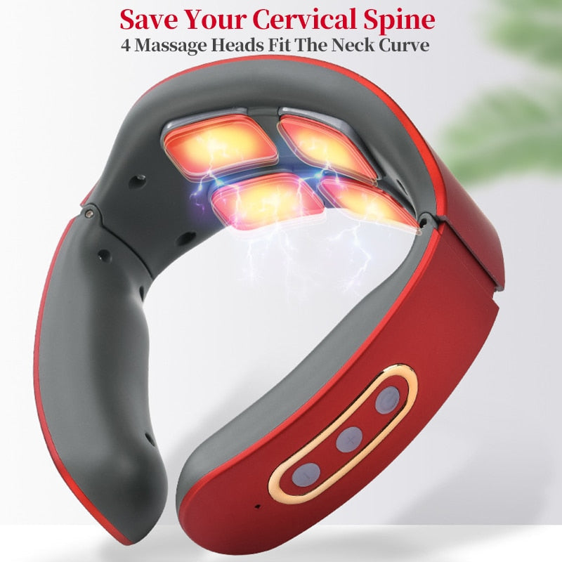 Smart Electric Neck Massager Wireless Shoulder Body Massager 6 Modes