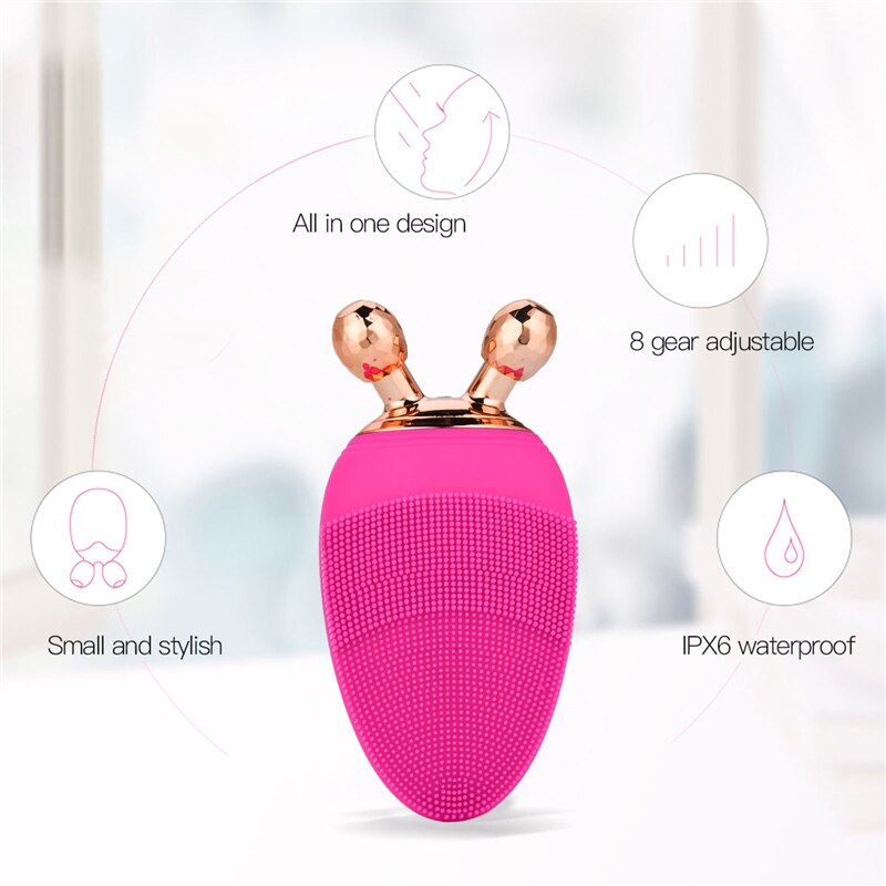 Massager For Face Electric Facial Cleansing Brush Make Up Remover