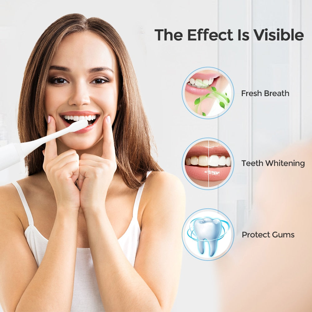 7 in 1 Electric Toothbrush Sonic Vibration 6 Modes USB
