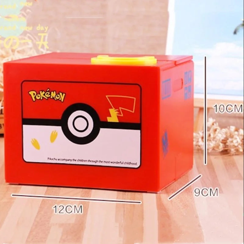 Pokemon Piggy Bank Action Figure Anime Cartoon Pikachu Electronic