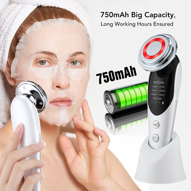7 In 1 RF Face Massager Skin Rejuvenation Mesotherapy Facial Lifting