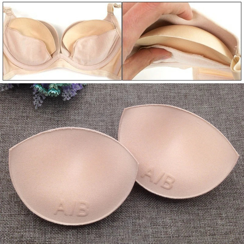 1/2/3Pair Sexy Thick Sponge Bra Pads Breast Insert Push Up Bra