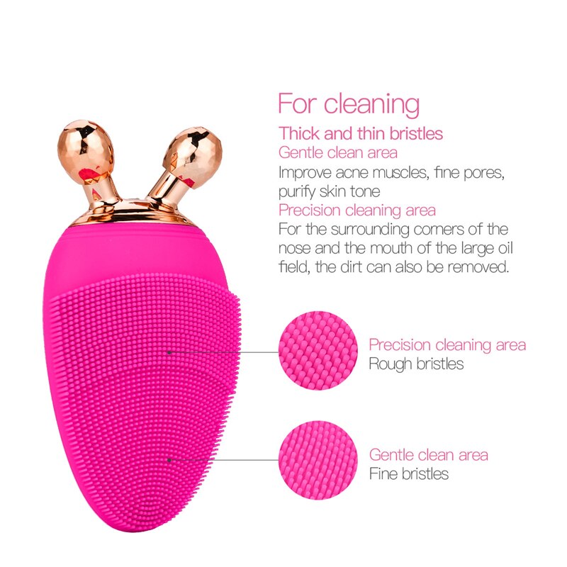 Massager For Face Electric Facial Cleansing Brush Make Up Remover