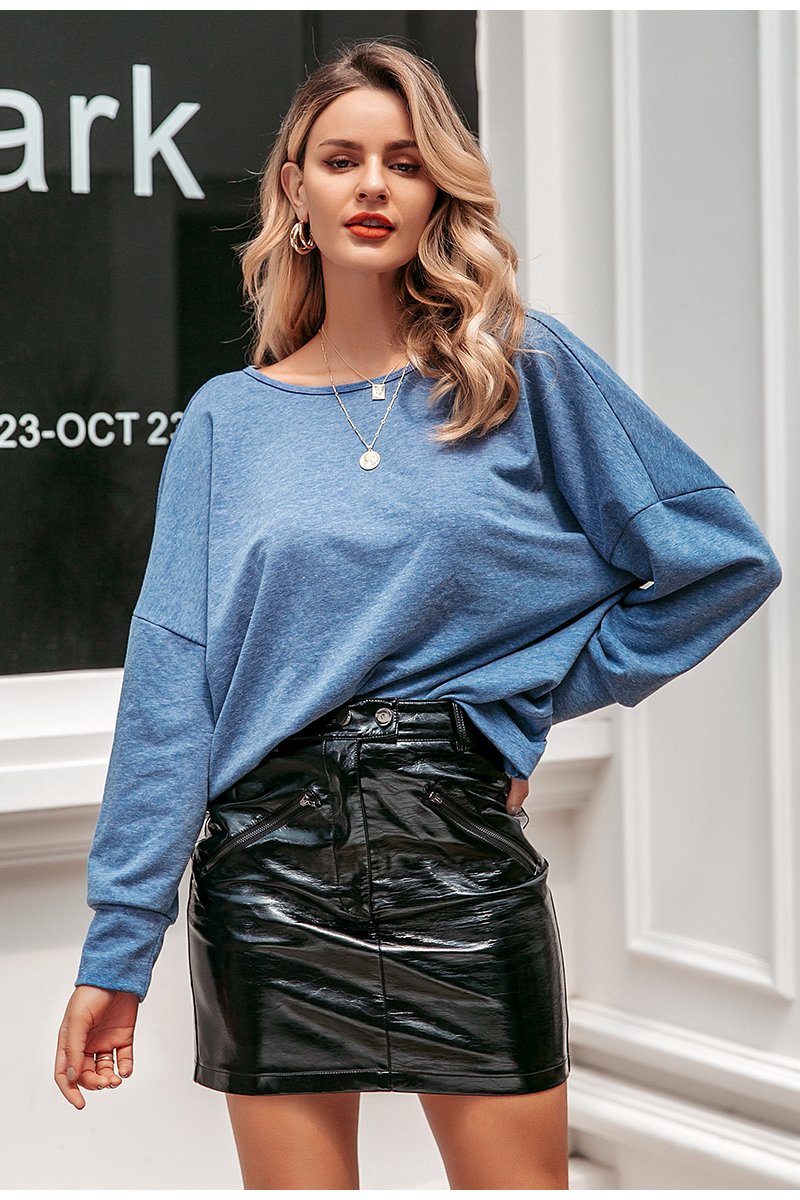 Sexy Back Hollow out Long Sleeve Solid Autumn