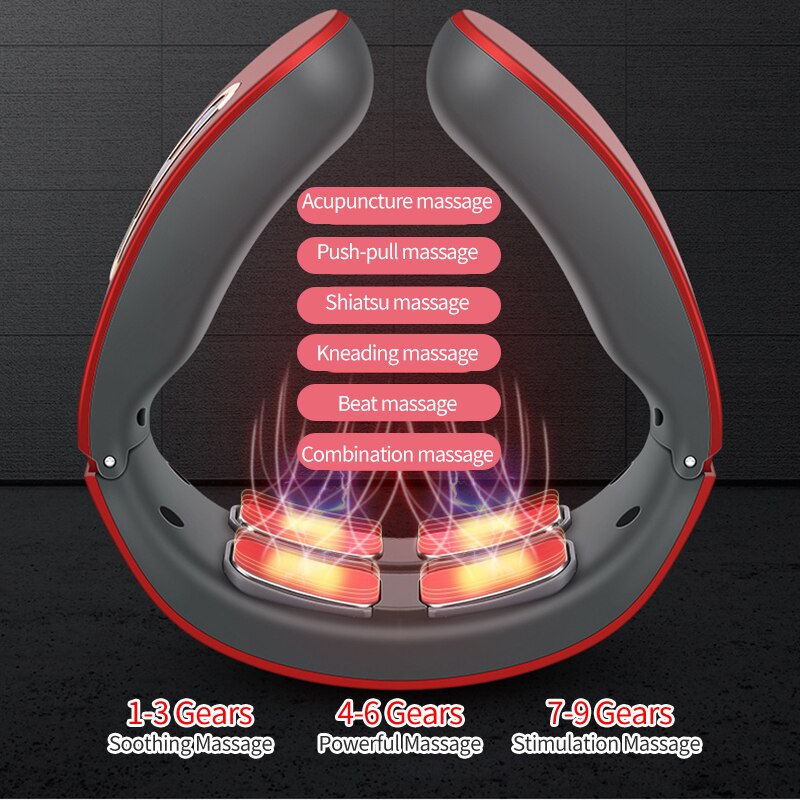 Smart Electric Neck Massager Wireless Shoulder Body Massager 6 Modes