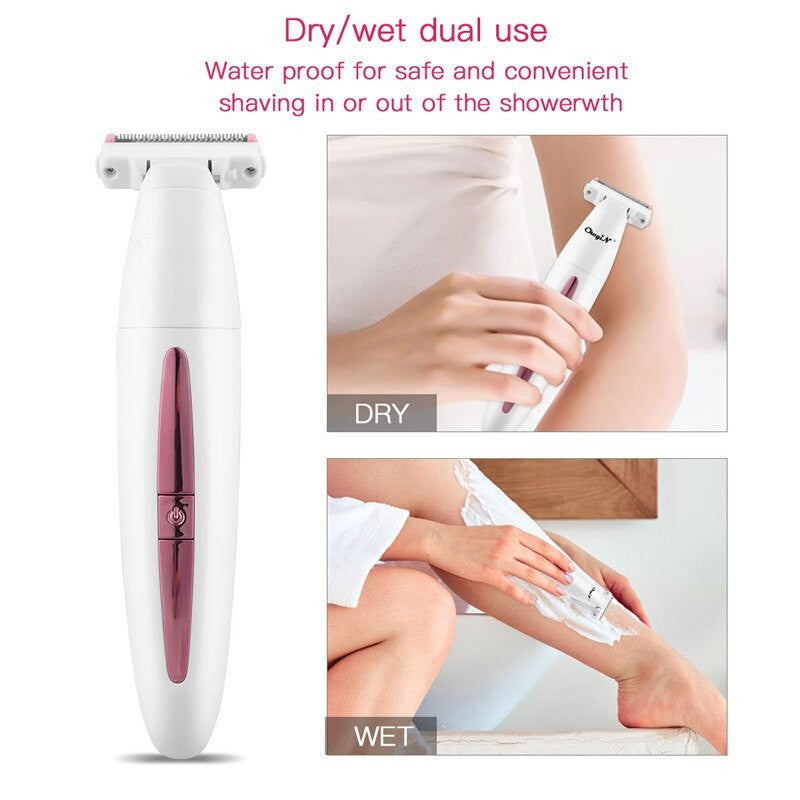 Waterproof Electric Women Epilator Hair Removal Face Bikini Legs
