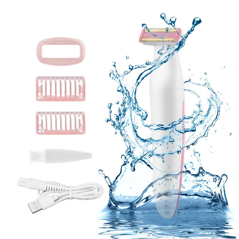 Waterproof Electric Women Epilator Hair Removal Face Bikini Legs