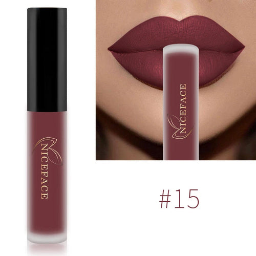 NICEFACE Matte Liquid Lipstick Waterproof Long Lasting Lip Gloss Tint