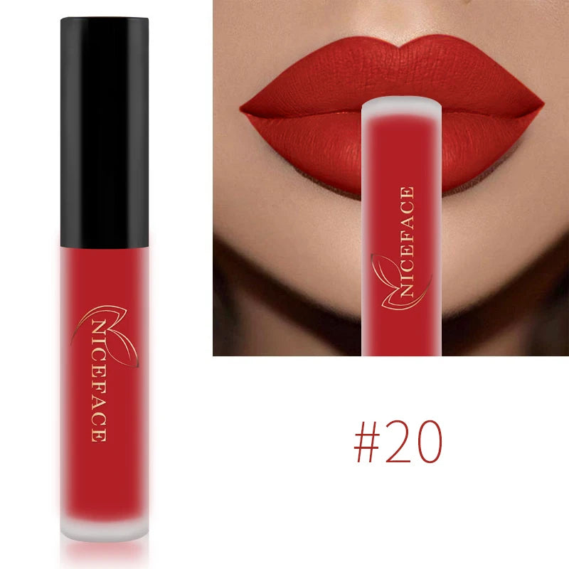 NICEFACE Matte Liquid Lipstick Waterproof Long Lasting Lip Gloss Tint