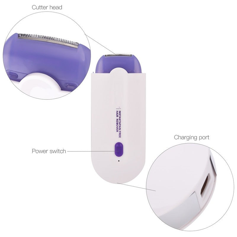 Electric Rechargeable Sense-Light Technology Painless Hair Removal