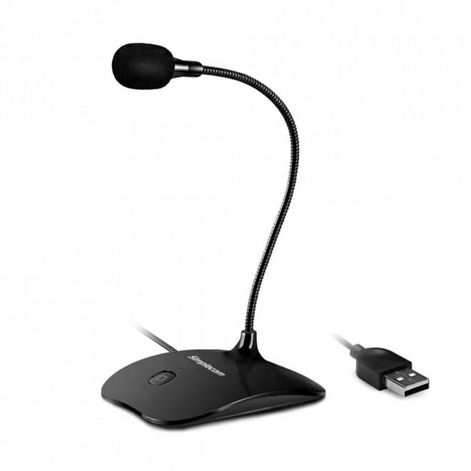 Simplecom UM350 Plug and Play USB Desktop Microphone with Flexible