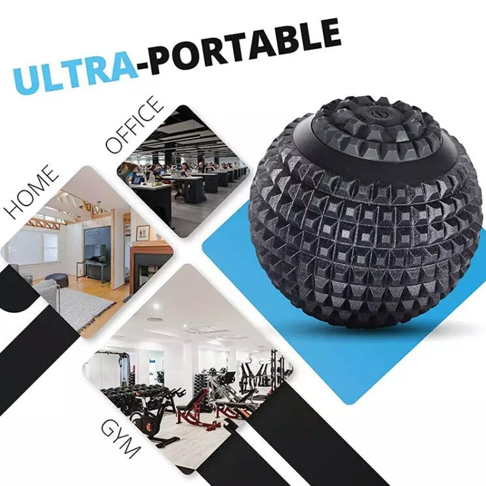 Electric Vibrating Massage Ball Sport Fitness Foot Pain Relief Plantar
