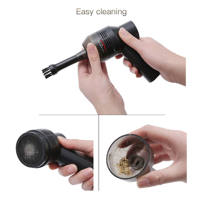 Mini Portable Car Handheld Vacuum Cleaner Cordless USB Rechargeable
