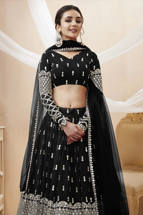 Black Color Exclusive Elegance and Stylish Lehenga Choli