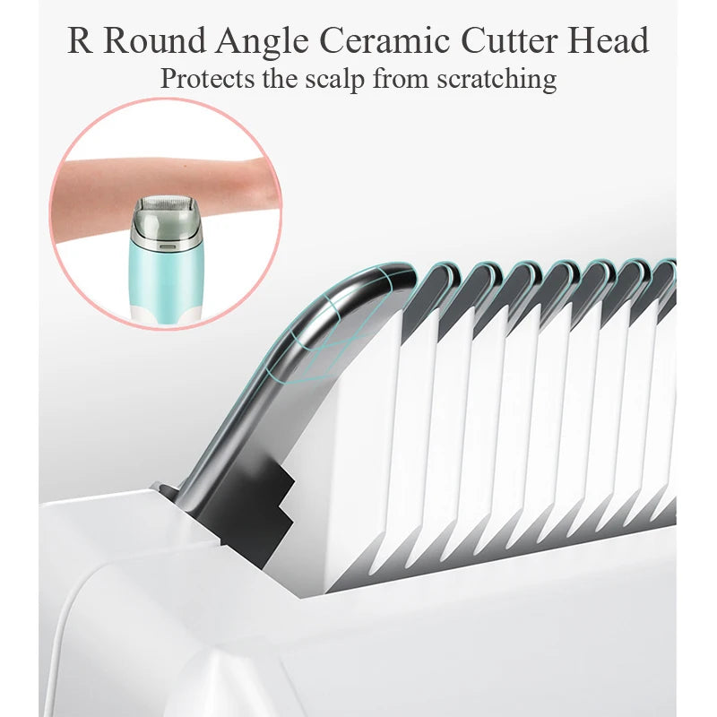 Mute Kids Hair Trimmer Automatic Gather Waterproof Baby Adult Hair
