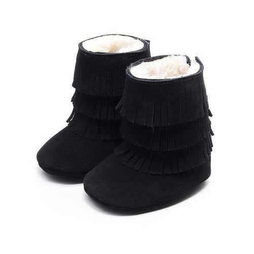 Hot Sale Warm Baby Winter Suede Shoes Thicken Fur