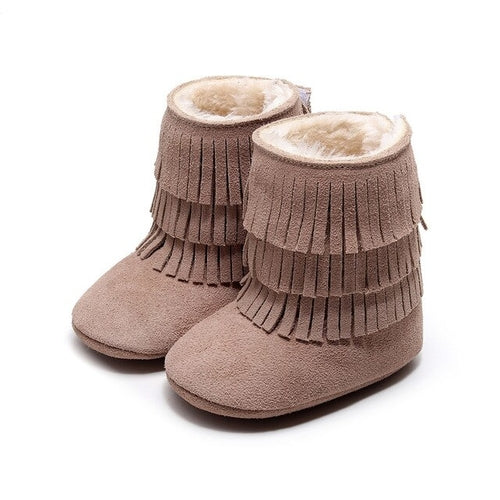 Hot Sale Warm Baby Winter Suede Shoes Thicken Fur