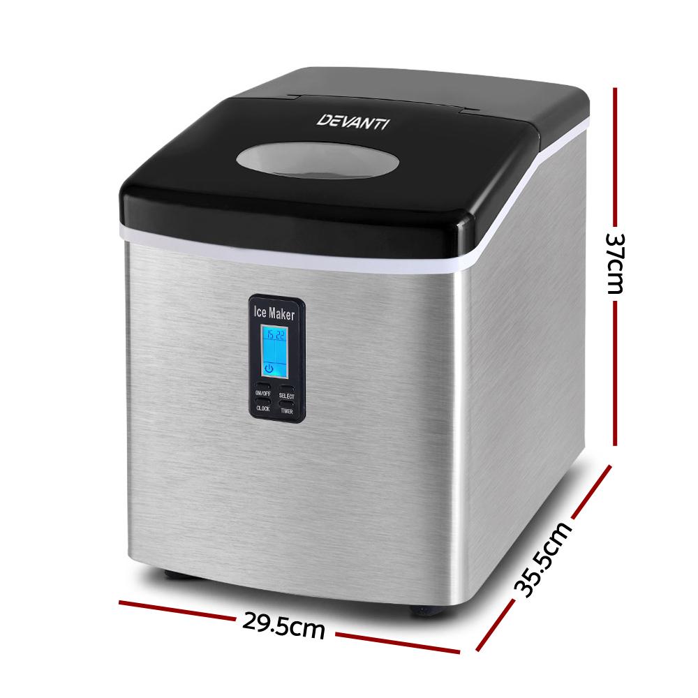 Devanti 15kg Ice Maker Machine Silver