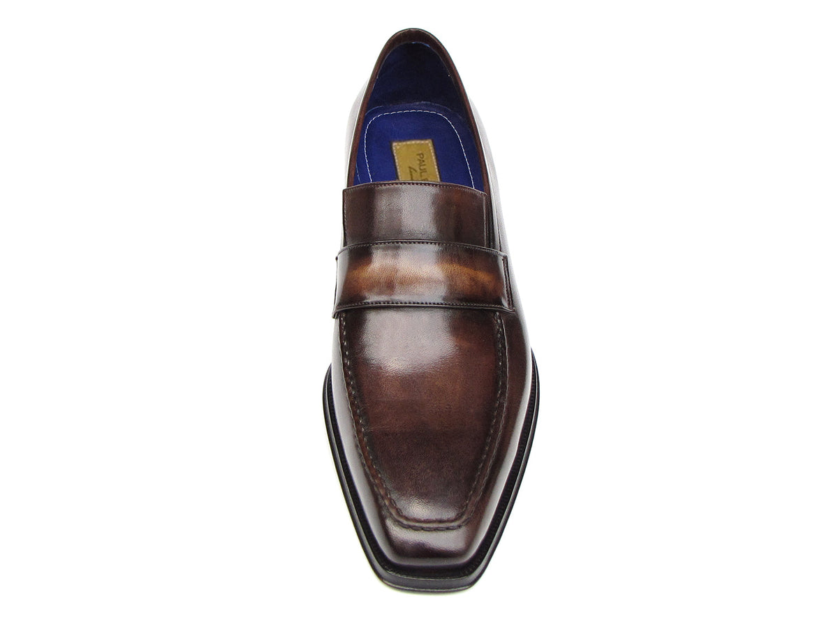 Paul Parkman Men's Loafer Bronze Hand Painted Shoes (ID#012-BRNZ)