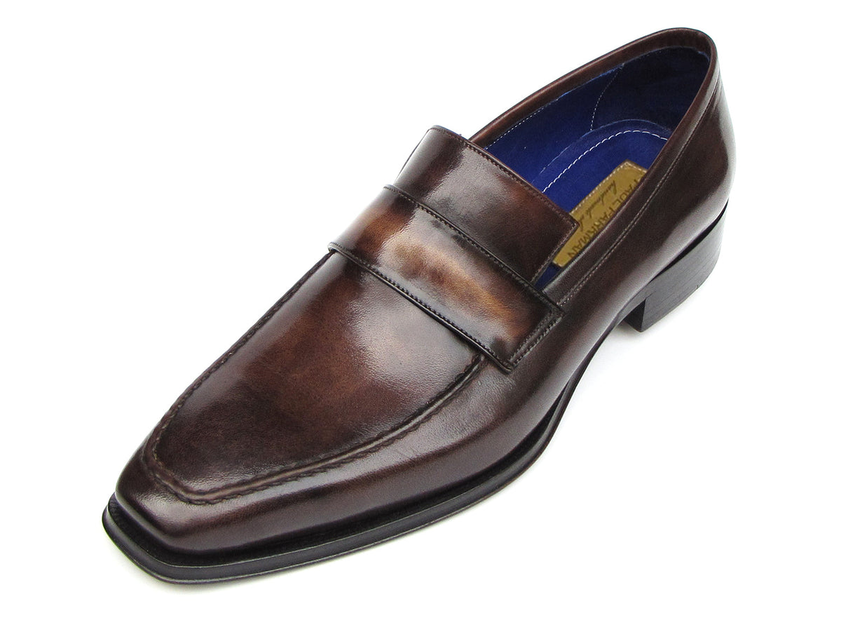 Paul Parkman Men's Loafer Bronze Hand Painted Shoes (ID#012-BRNZ)