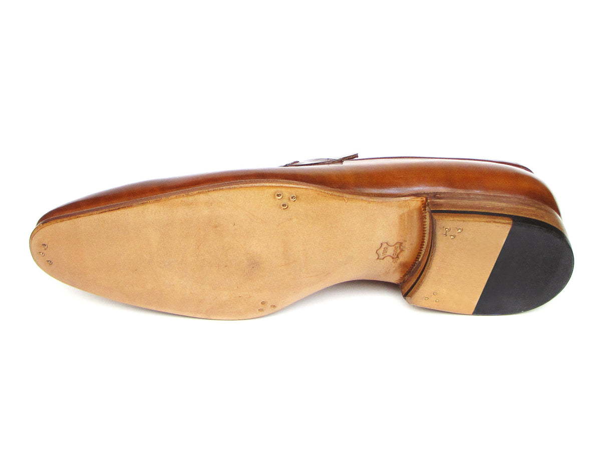 Paul Parkman Men's Loafer Brown Leather Shoes (ID#068-CML)