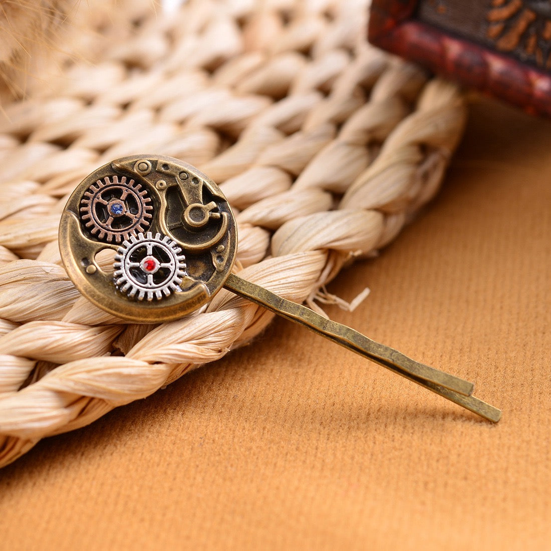 Vintage Clock Movement Hair Clip