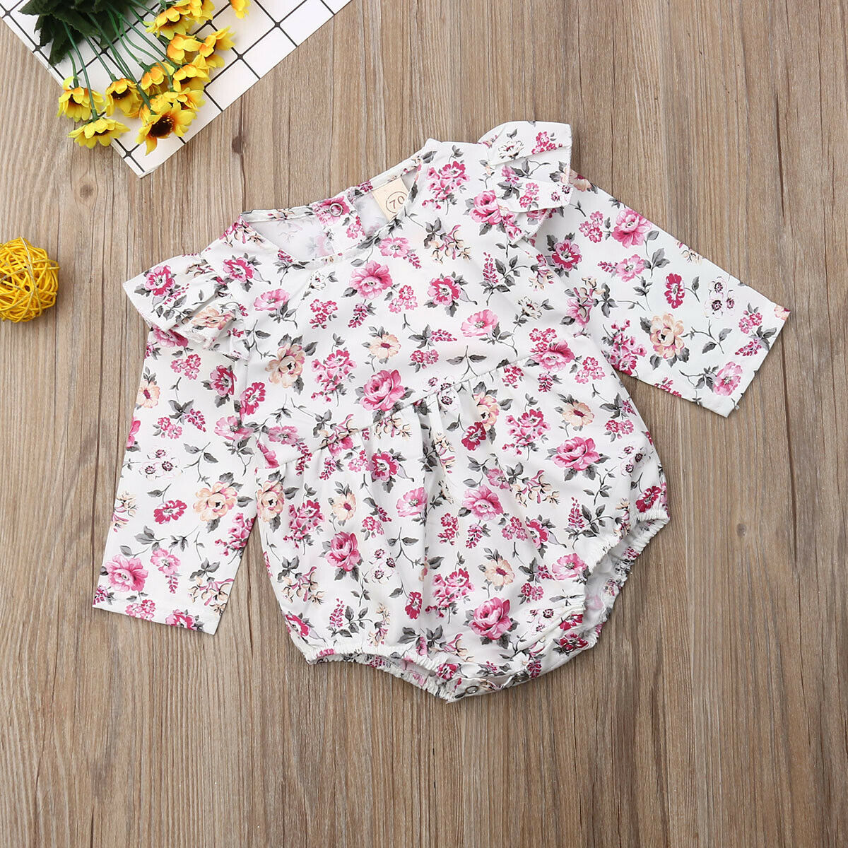 Infant Baby Kid Girl Bodysuits Clothes Long Sleeve