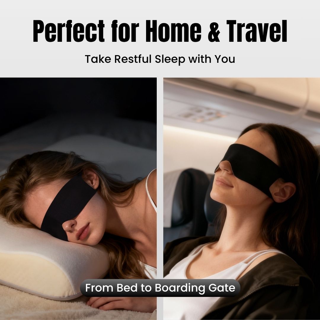 Jabees Luna Zero-Pressure Ultra-Thin Sleep Mask with Elastic Ear