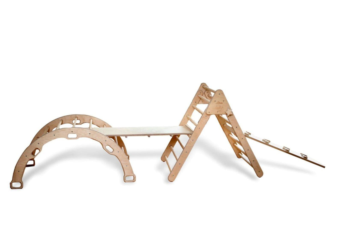 Montessori Climbing Set / Climbing Triangle - Arch / Rocker with 2