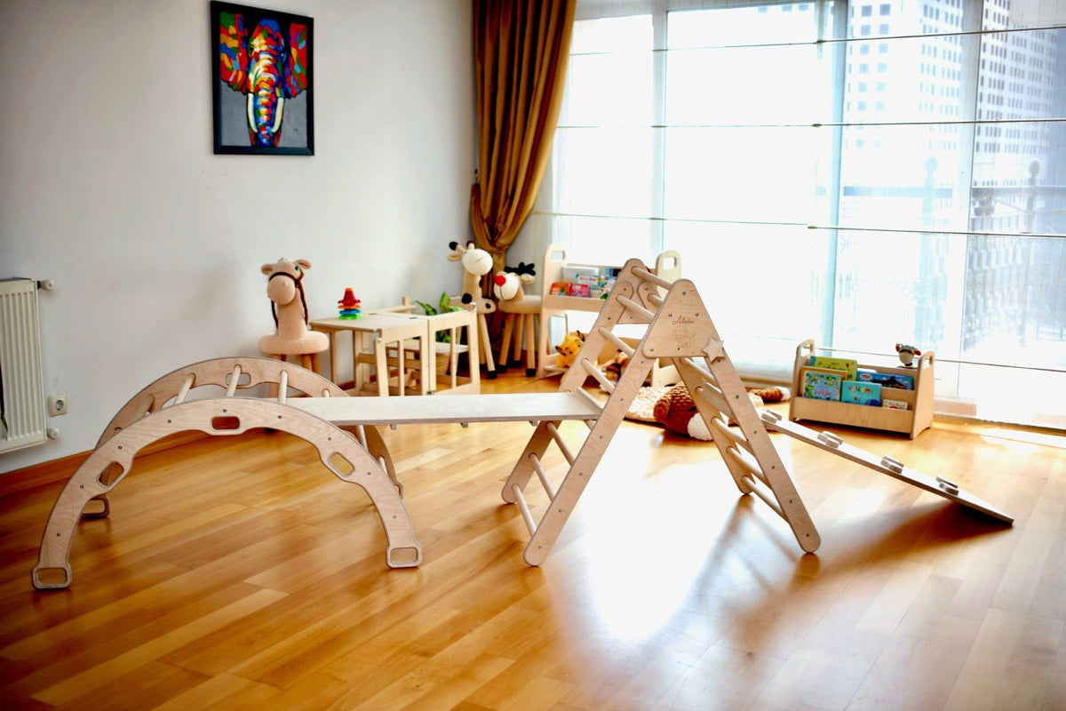 Montessori Climbing Set / Climbing Triangle - Arch / Rocker with 2