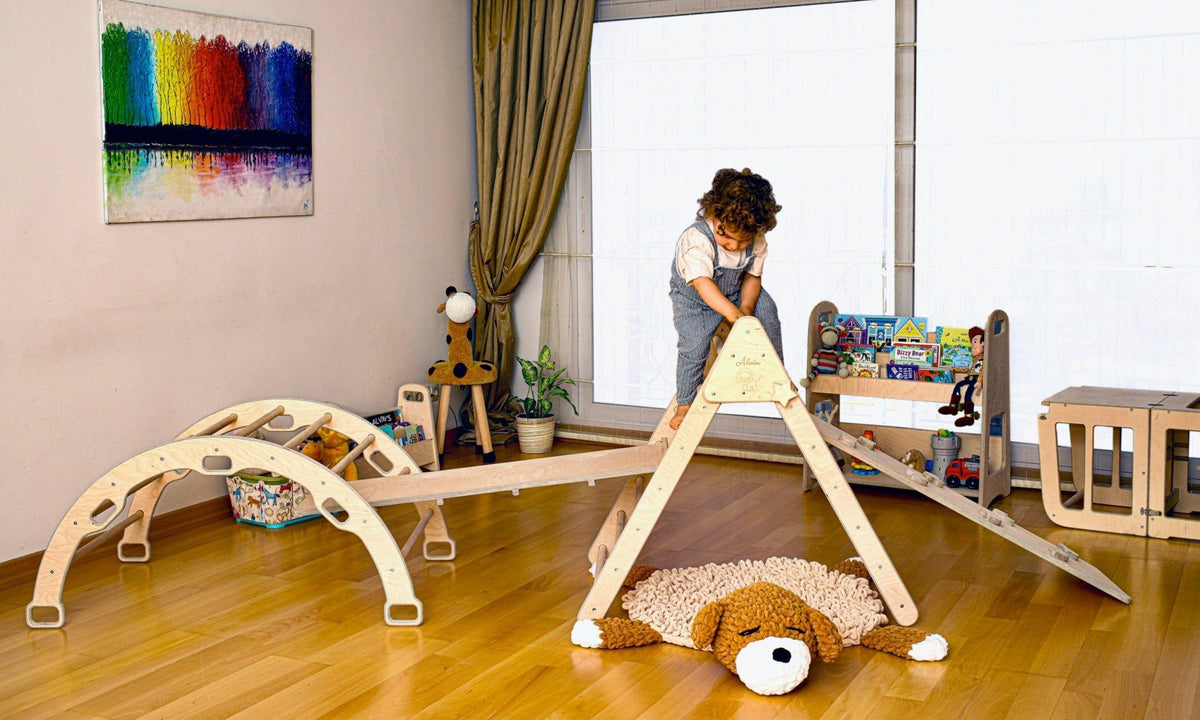 Montessori Climbing Set / Climbing Triangle - Arch / Rocker with 2
