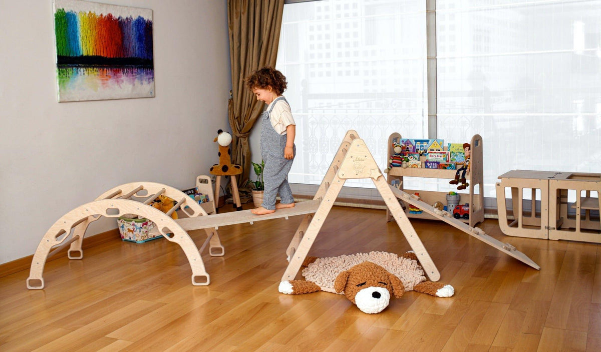 Montessori Climbing Set / Climbing Triangle - Arch / Rocker with 2