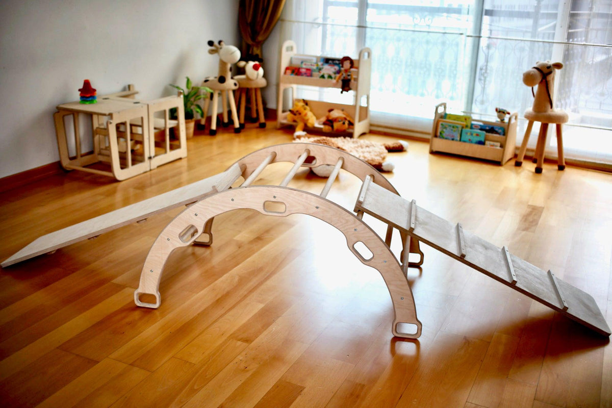 Montessori Climbing Set / Climbing Triangle - Arch / Rocker with 2