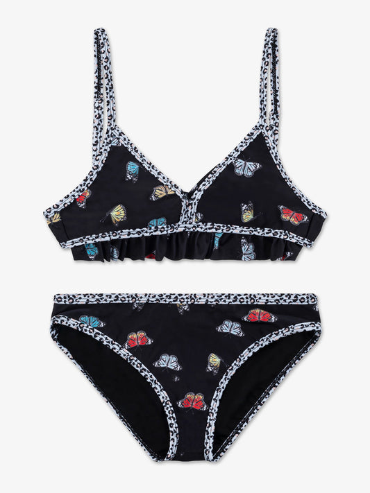 Kinsley Ruffle Printed Butterfly Bikini Swimsuit