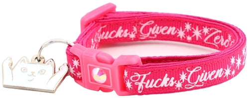Zero Fucks Given Breakaway Cat Collar
